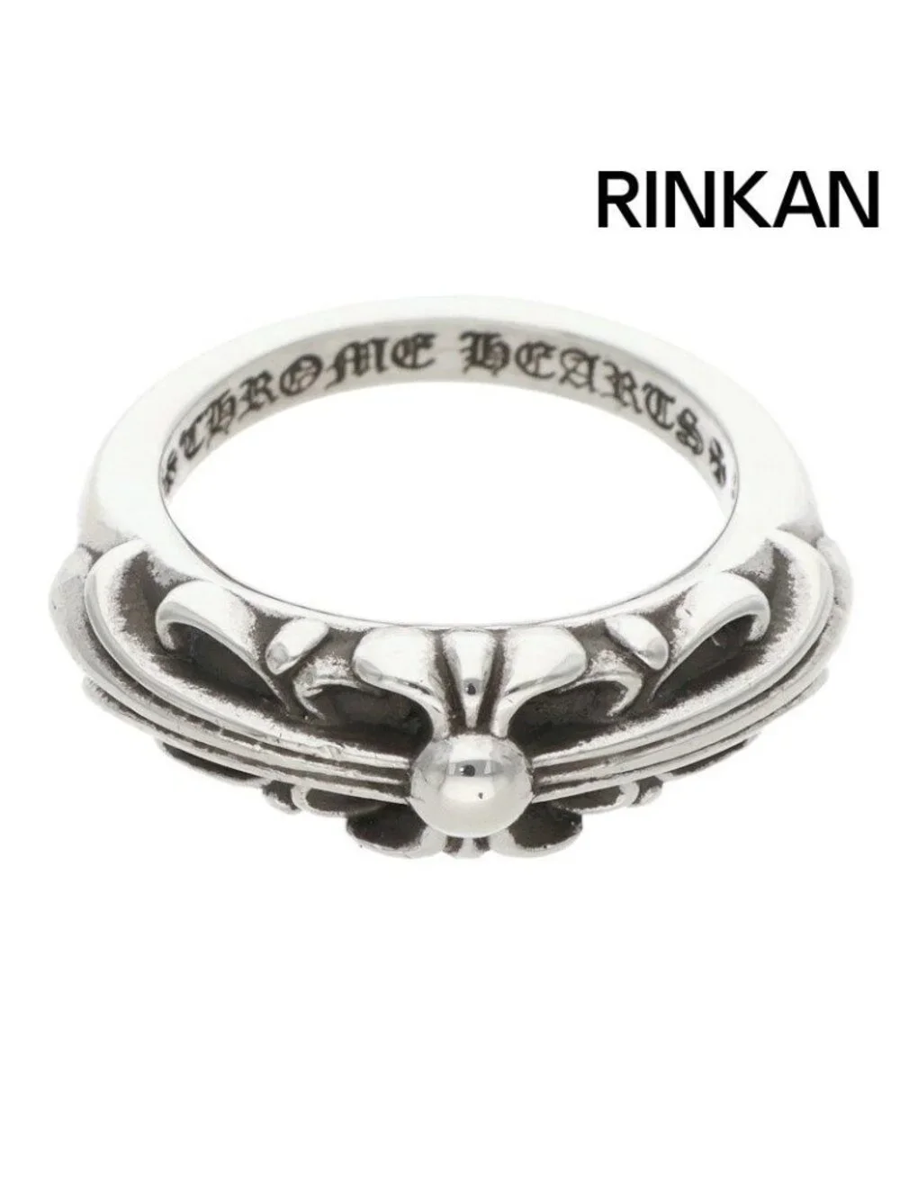 Chrome Hearts Baby Classic Floral Cross Silver Ring